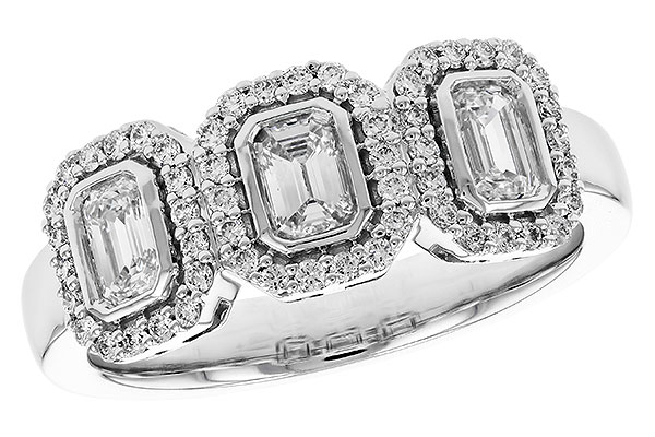 K319-25242: LDS DIA RG .54 EMERALD CUTS .80 TW