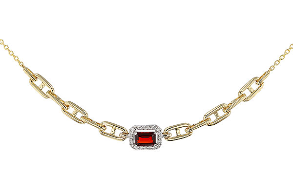 K320-11579: NECK .63 GARNET .75 TGW (6x4MM E.C. GAR / 18")