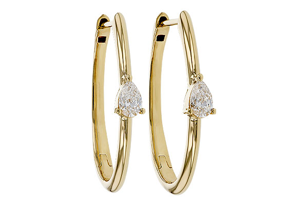 K320-11588: EARRINGS .45 TW PEAR DIAMONDS
