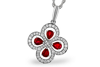 K320-11597: NECKLACE .68 RUBY TW .96 TGW
