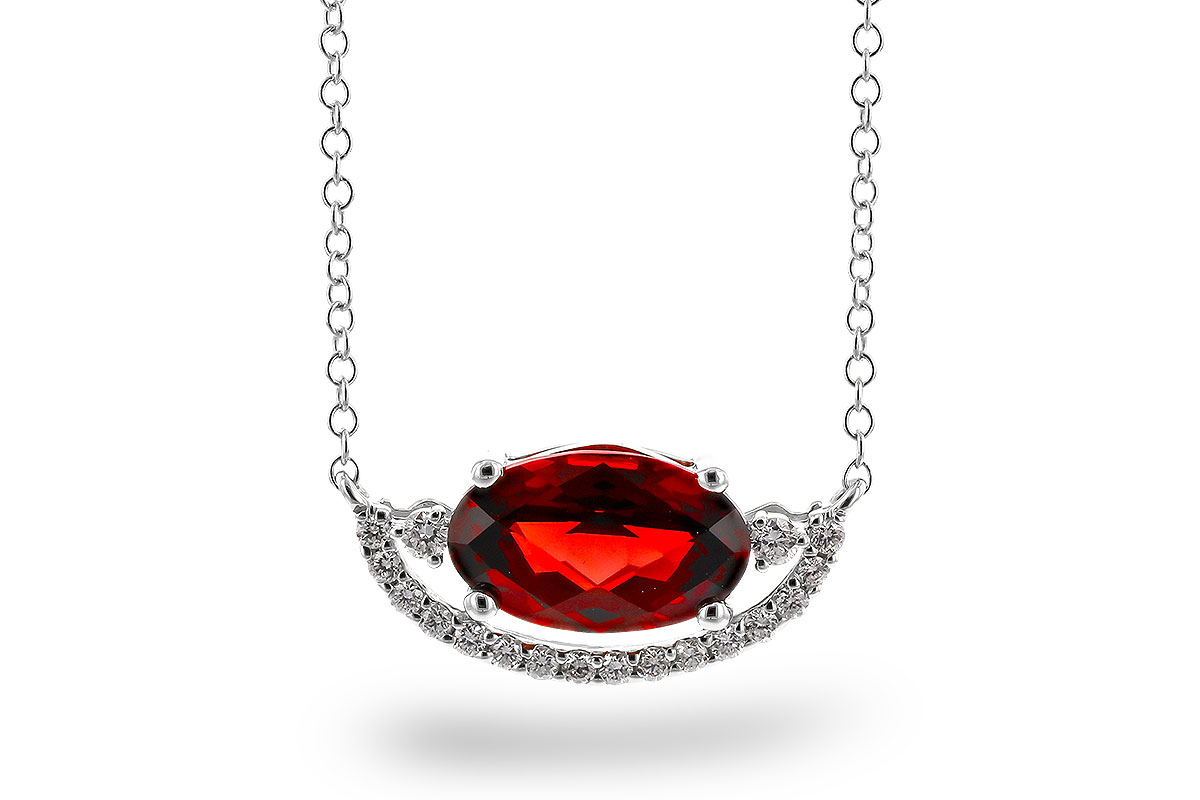 K320-11606: NECKLACE 1.94 GARNET 2.08 TGW (10x6MM GAR / 18")