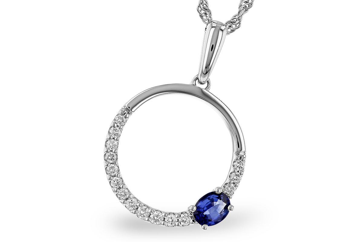 K320-12470: NECKLACE .28 SAPPHIRE .43 TGW