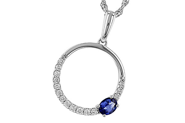 K320-12470: NECKLACE .28 SAPPHIRE .43 TGW
