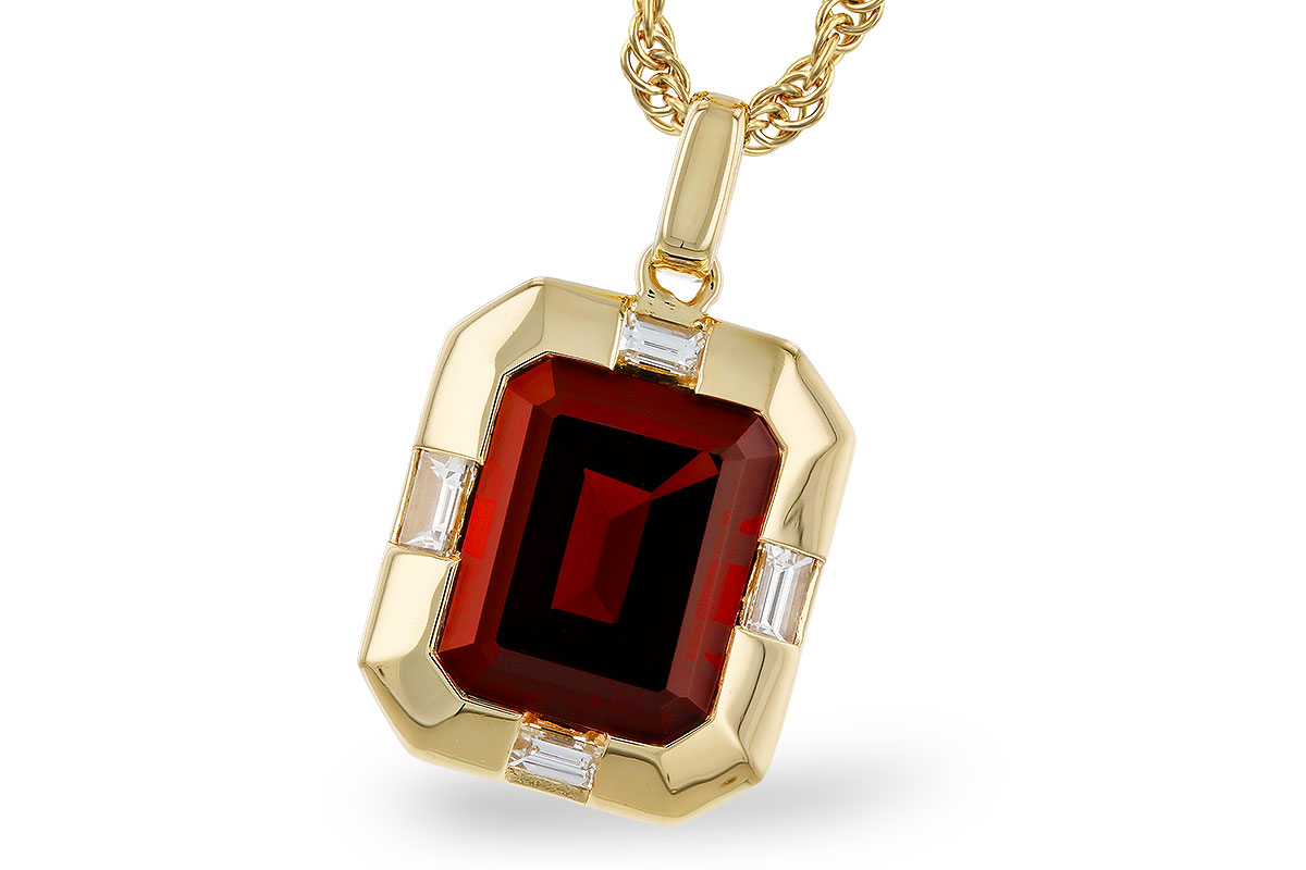 K320-13424: NECKLACE 3.65 GARNET 3.82 TGW (10x8MM GAR)