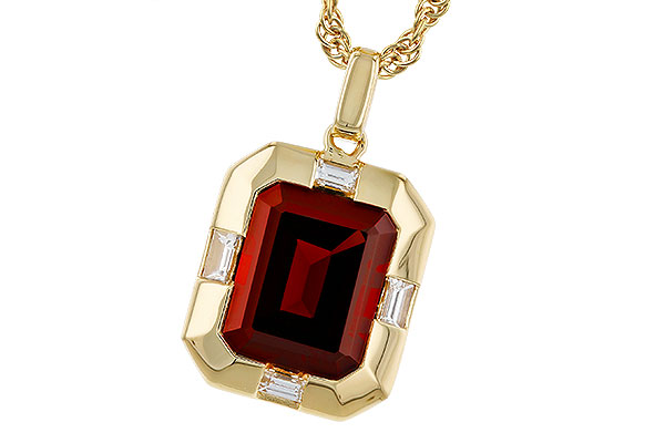 K320-13424: NECKLACE 3.65 GARNET 3.82 TGW (10x8MM GAR)