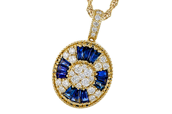 K320-16170: NECKLACE .56 TW SAPPHIRE .80 TGW