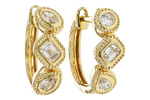 K320-17079: EARRINGS .42 TW FANCY CUT DIAS