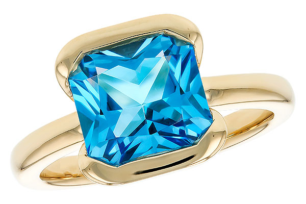 K321-00670: LDS RG 3.50 CT BLUE TOPAZ (9MM BT)