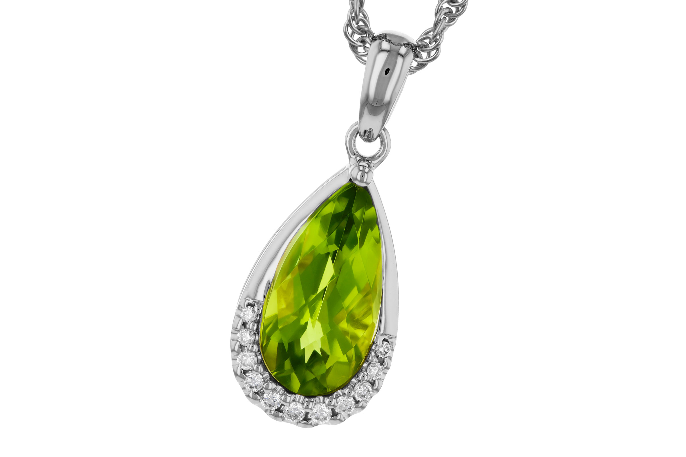 K321-02470: NECK 1.94 PERIDOT 2.00 TGW (12x6MM PS)