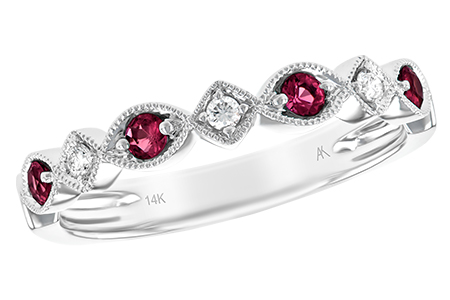 L138-29770: LDS WED RG .20 RUBY .26 TGW