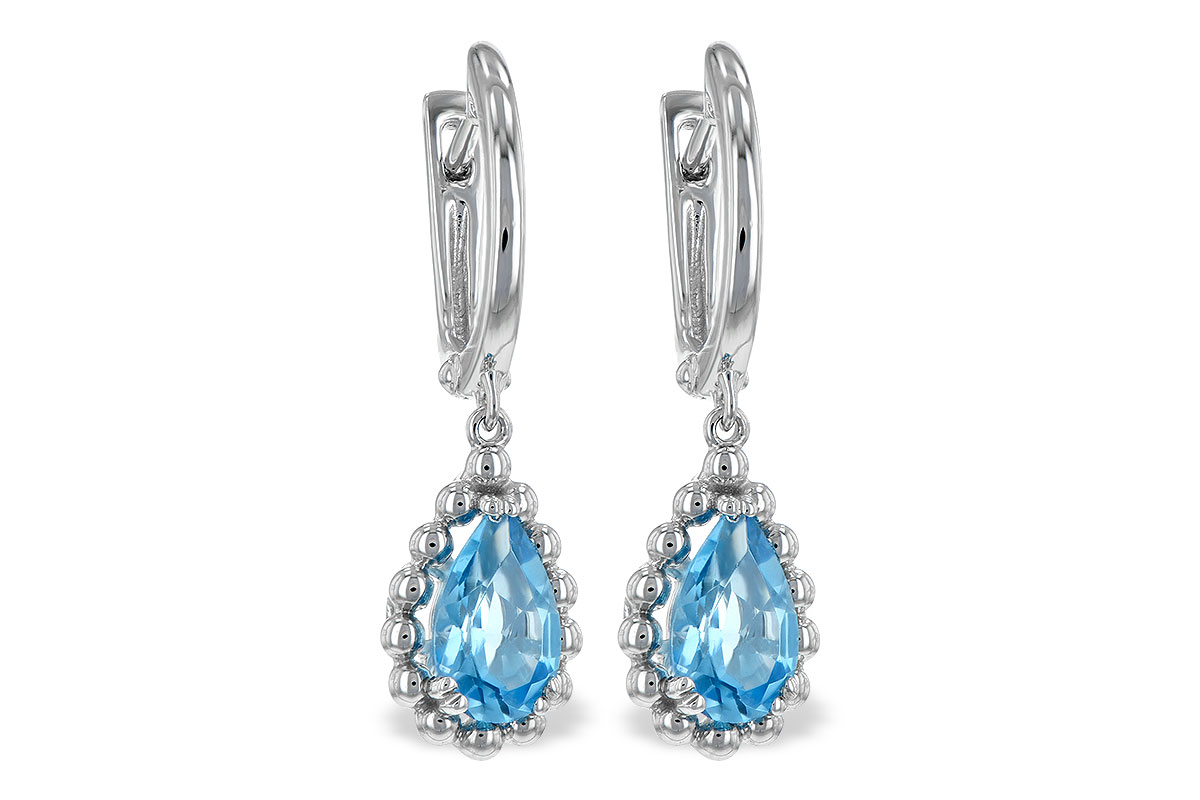 L234-67988: EARRING BLUE TOPAZ 1.70 TW