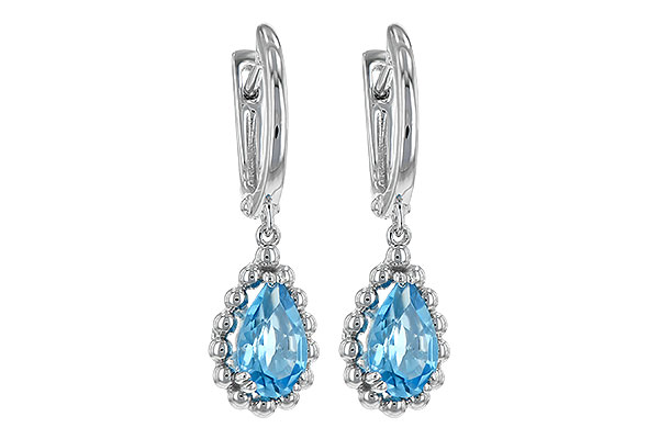 L234-67988: EARRING BLUE TOPAZ 1.70 TW