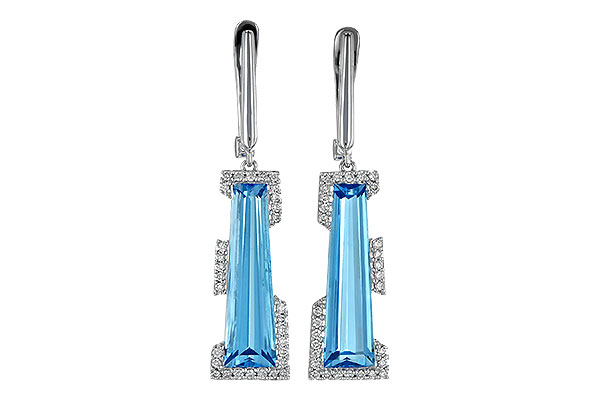 L235-56170: EARR 6.12 TW BLUE TOPAZ 6.33 TGW