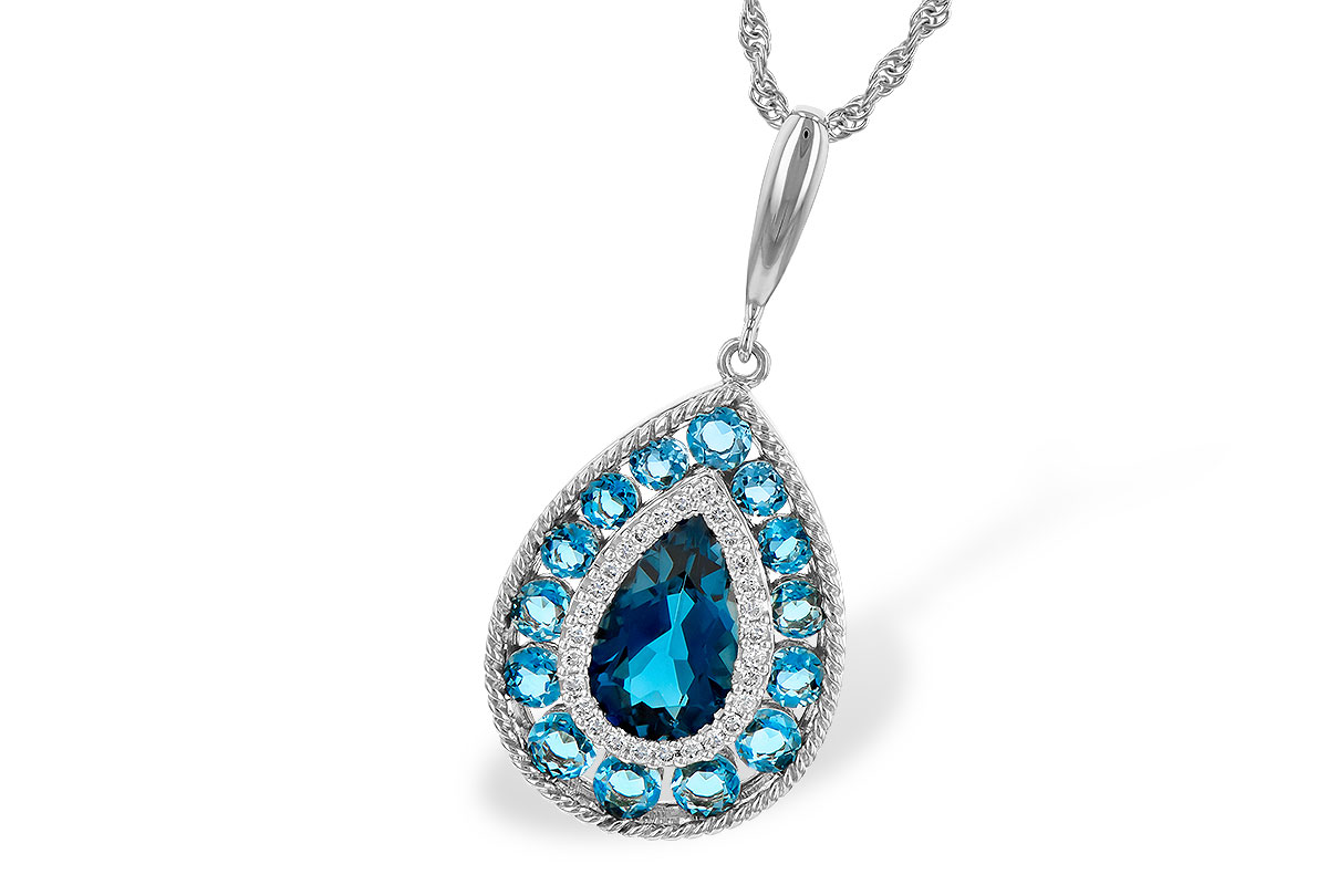 L235-58888: NECK 2.55 TW BLUE TOPAZ 2.65 TGW