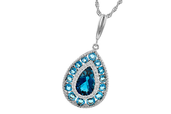 L235-58888: NECK 2.55 TW BLUE TOPAZ 2.65 TGW