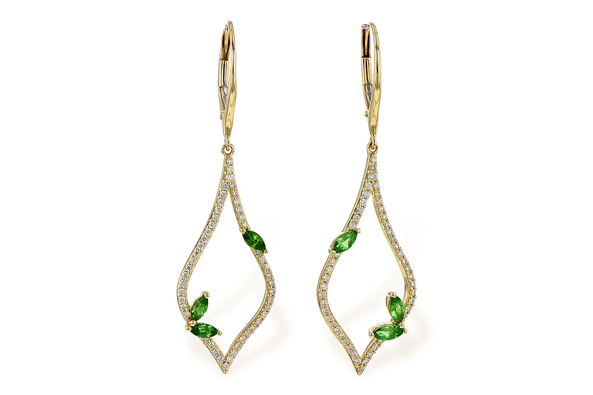 L235-60715: EARR .42 GREEN GARNET .77 TGW
