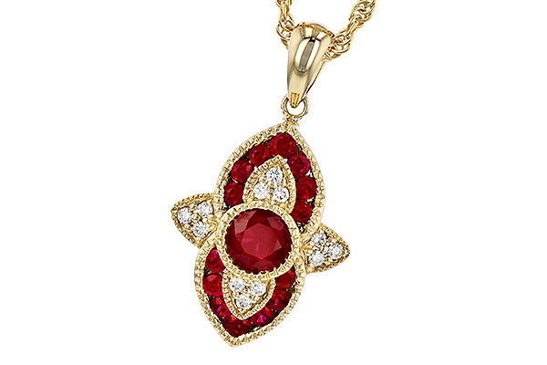 L318-30715: NECK .63 TW RUBY .70 TGW