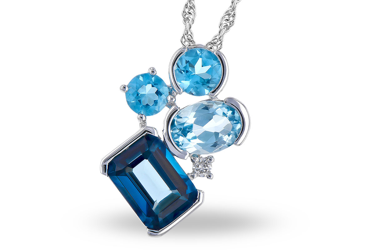 L318-34324: NECK 3.08 BLUE TOPAZ TW 3.11 TGW