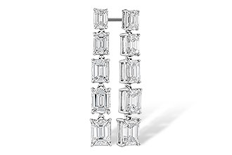 L319-19815: EARRINGS 1.90 TW EMERALD CUTS