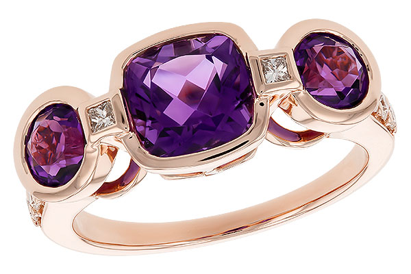 L319-24279: LDS RG 2.25 TW AMETHYST 2.50 TGW (7MM CUSHION)