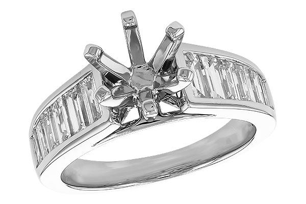 L319-27079: LDS SEMI DIA RG 1.22 TW BAGUETTES
