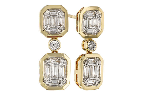 L320-09788: EARRINGS .38 BAG .45 TW