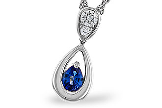 L320-12506: NECKLACE .21 SAPPHIRE .27 TGW (4x3 SAPP)
