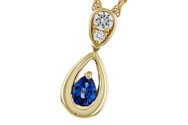L320-12506: NECKLACE .21 SAPPHIRE .27 TGW (4x3 SAPP)