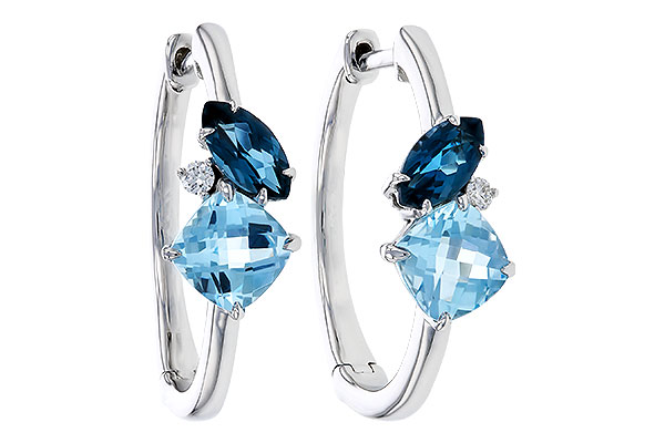 L320-13370: EARRINGS 1.82 TW BLUE TOPAZ 1.86 TGW