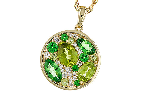 L320-13388: NECK 2.20 TW SEMI-PRECIOUS (TSAV, PER) 2.37 TGW