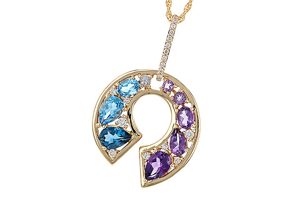 L320-13415: NECKLACE 1.77 SEMI-PREC (AMY & BT) 1.90 TGW