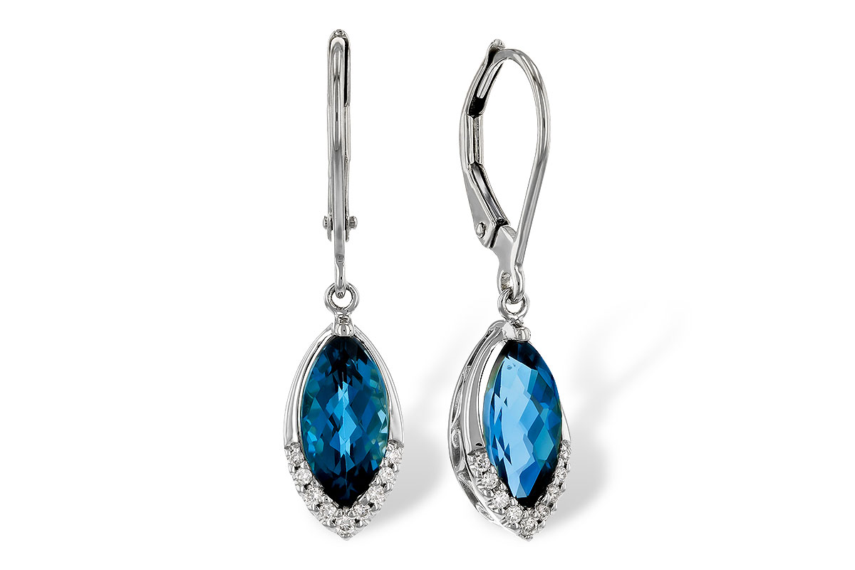 L320-17088: EARR 2.42 TW LONDON BLUE TOPAZ 2.50 TGW (9x5MM MQ)