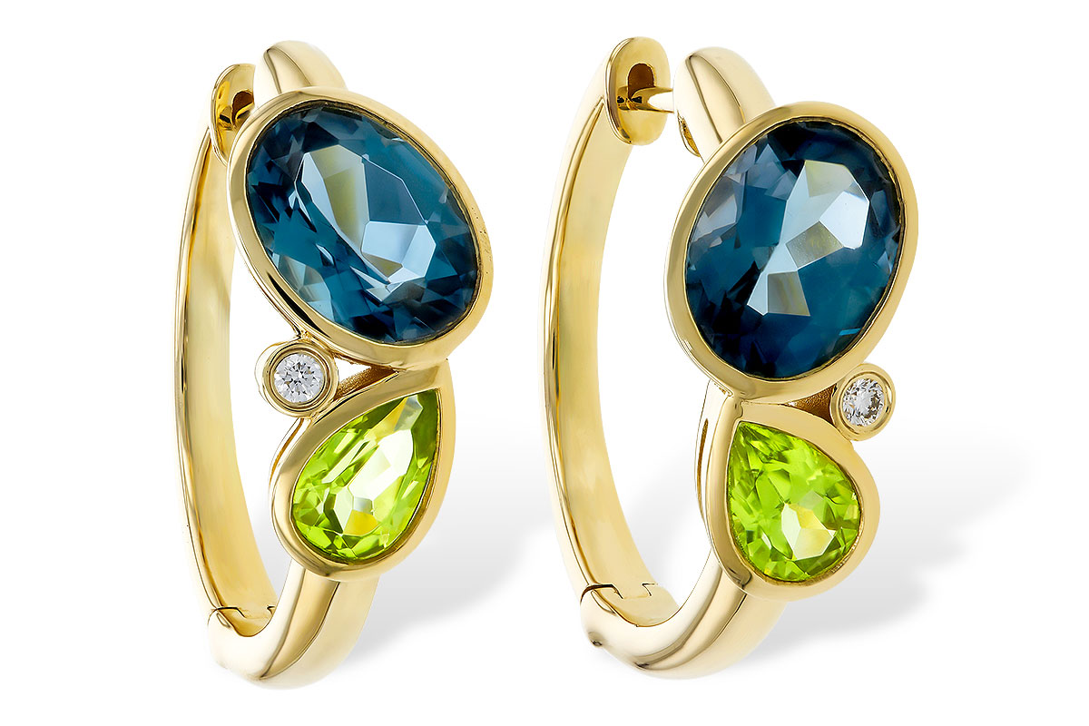 L320-17970: EARRINGS 2.97 SEMI-PREC (PER,LBT) 3.00 TGW