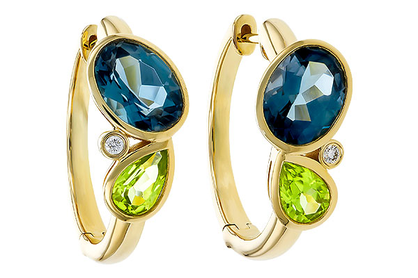 L320-17970: EARRINGS 2.97 SEMI-PREC (PER,LBT) 3.00 TGW