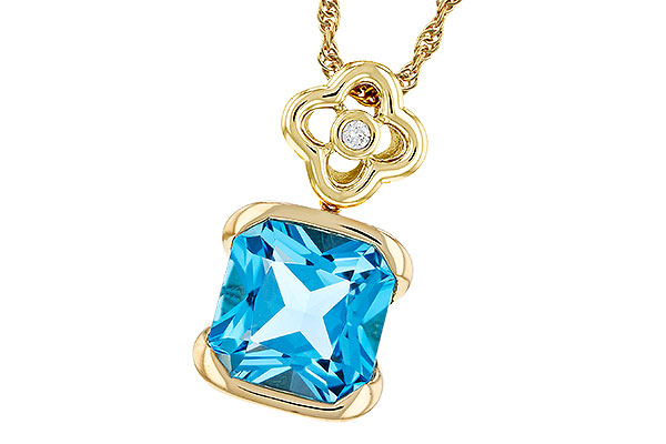 L321-00670: NECKLACE 3.50 BLUE TOPAZ 3.52 TGW (9MM BT)