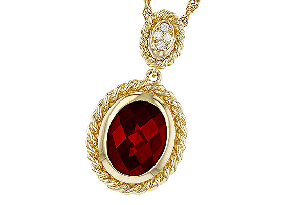 L321-00679: NECKLACE 2.10 GARNET 2.12 TGW (9x7MM GAR)