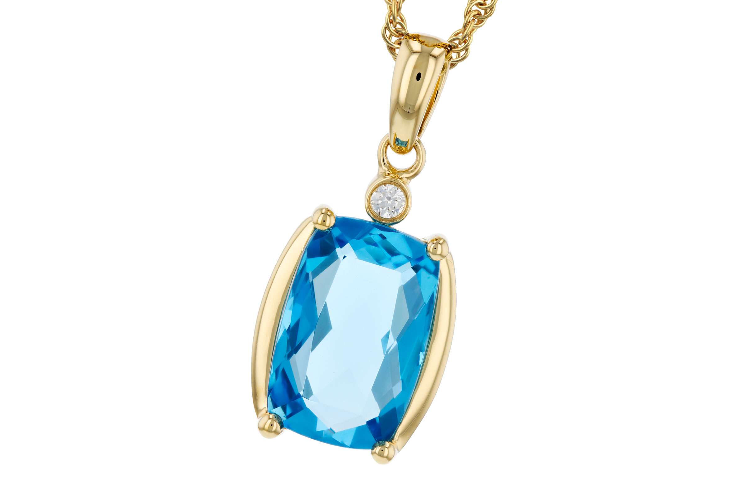 L321-02470: NECKLACE 2.88 BLUE TOPAZ 2.90 TGW (11x7MM BT)