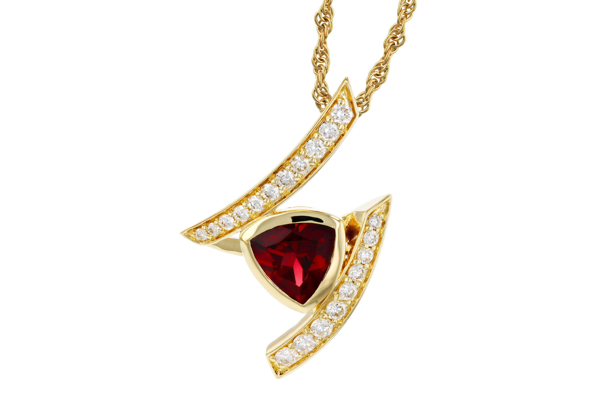 L321-03415: NECKLACE .84 GARNET 1.03 TGW (6MM GAR)