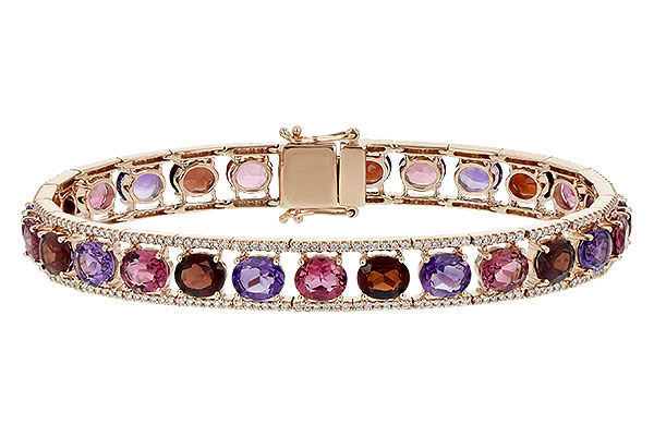 M234-66115: BRACELET 14.94 SEMI PREC (AMY,GT,PT) 15.95 TGW