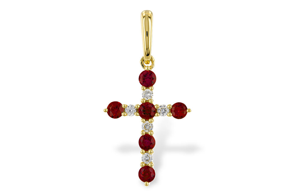 M320-11606: PENDANT .34 TW RUBY .42 TGW