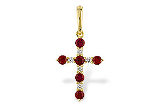 M320-11606: PENDANT .34 TW RUBY .42 TGW