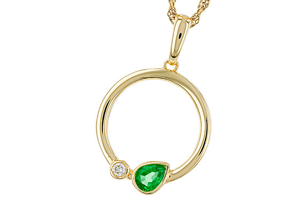 M320-11615: NECKLACE .20 EMERALD .22 TGW