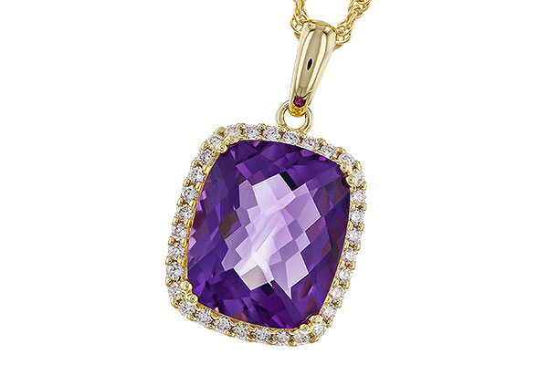 M320-12506: NECKLACE 4.57 AMETHYST 4.81 TGW (12x10MM CU)