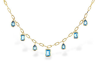 M320-12533: NECKLACE 4.10 TW BLUE TOPAZ (17")