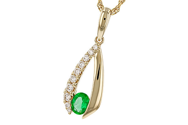 M320-15188: NECKLACE .28 EMERALD .45 TGW (5x4 EMER)