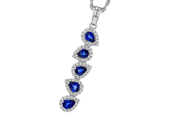 M320-17997: NECKLACE .95 TW SAPPHIRE 1.19 TGW
