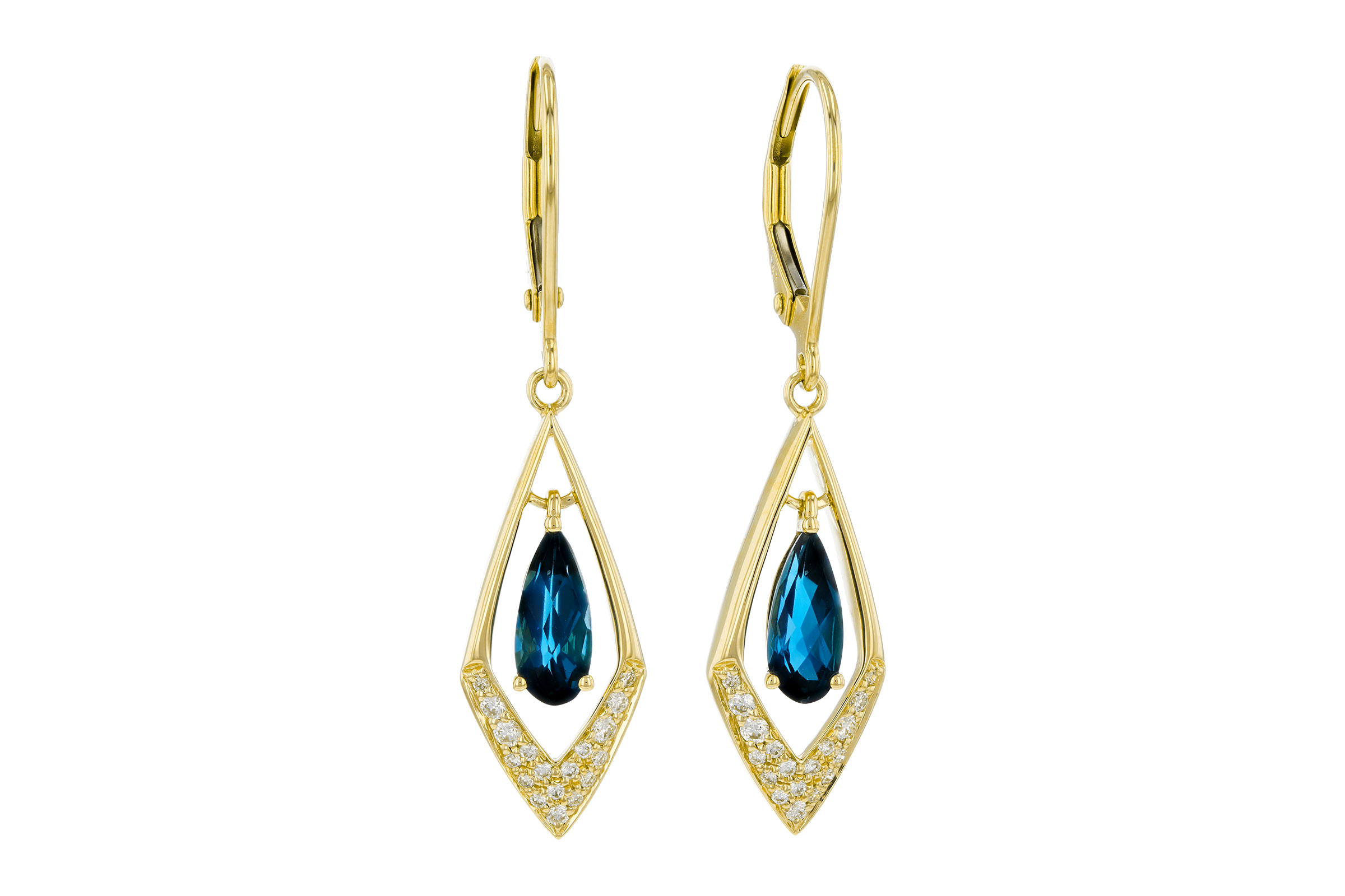 M321-02479: EARR 1.07 TW LONDON BLUE TOPAZ 1.22 TGW