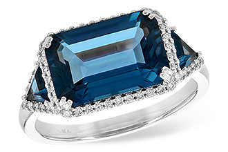 A235-57043: LDS RG 4.60 TW LONDON BLUE TOPAZ 4.82 TGW (12x8MM)