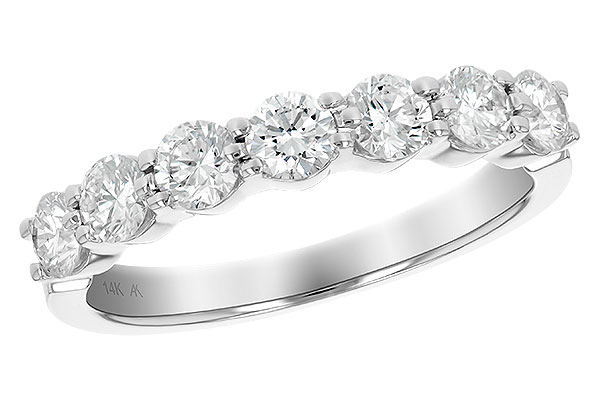 B138-33443: LDS DIA WED RG 1.00 TW (7 STONES)