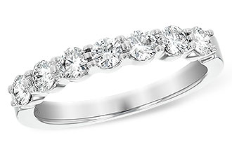 C138-33452: LDS DIA WED RG .75 TW (7 STONES)